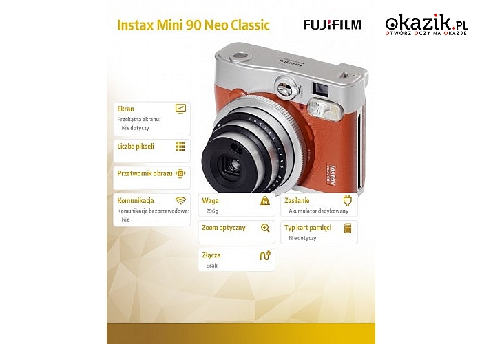 Fujifilm: Instax Mini 90 Neo Classic brązowy