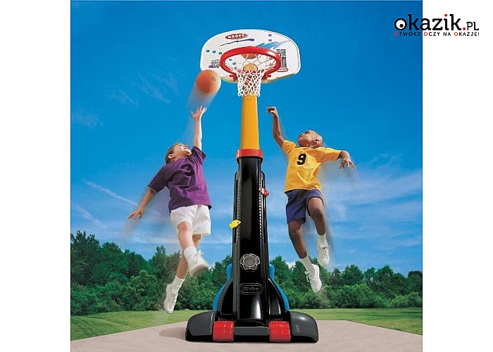 Zestaw do gry w koszykówkę od Little Tikes 80 x 55 x 265 cm, który możesz regulować wraz ze wzrostem dziecka
