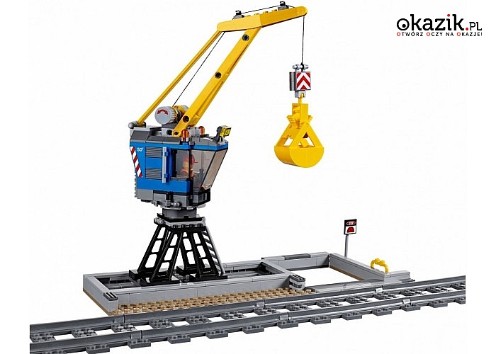 City Heavy-Haul Train od LEGO. Zestaw zawiera 5 minifigurek z różnymi akcesoriami