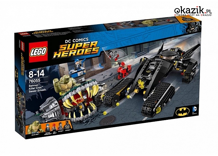 Lego: Batman Krokodyl zabójca. Broń się przed Killer Crokiem w batczołgu!