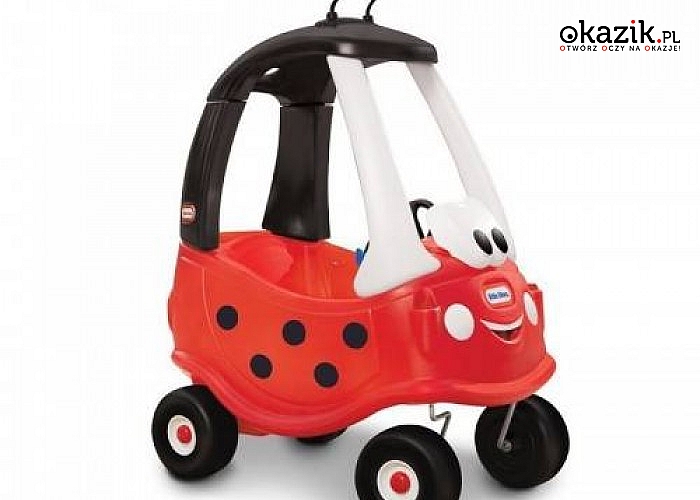 Samochód Cozy Coupe Biedronka od Little Tikes! Wprawiany w ruch za pomocą nóg dziecka lub popychany przez osobę dorosłą