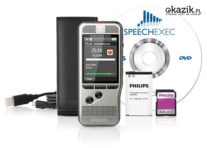 Philips: Dyktafon z dwoma mikrofonami DPM 6000