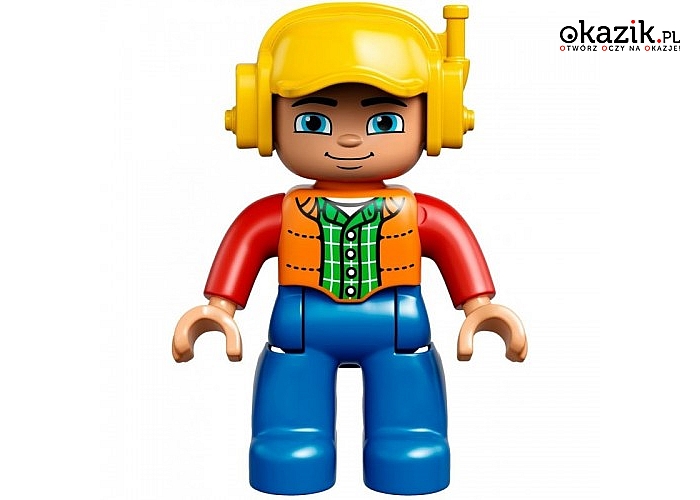 Klocki LEGO® DUPLO® Wielka budowa z buldożerem, wywrotką i ruchomym dźwigiem
