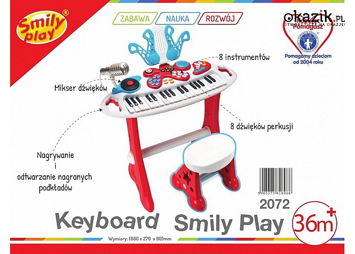Smily: Keyboard z krzesełkiem dla dziecka