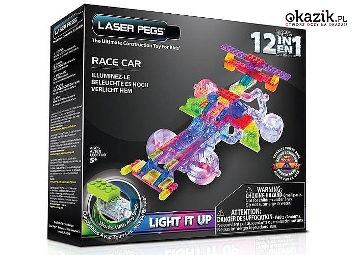 Laser Pegs: Kontruuj i baw się! 12 in 1 Race Car