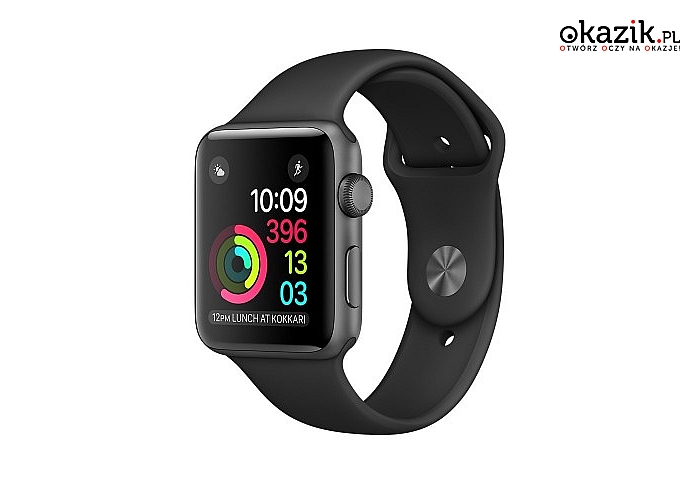Apple: Watch Series 1, 38mm Space Grey Aluminium Case with Black Sport Band