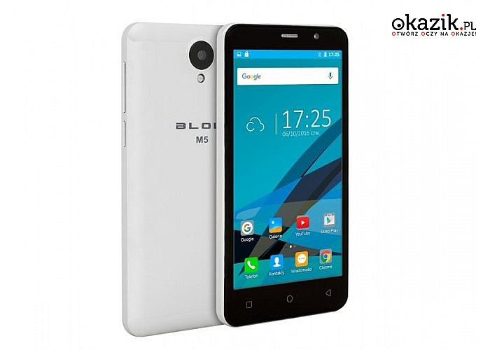 BLOW: Smartfon M5 Biały 3G, 2G Dual SIM Wifi Bluetooth 4.0 GPS