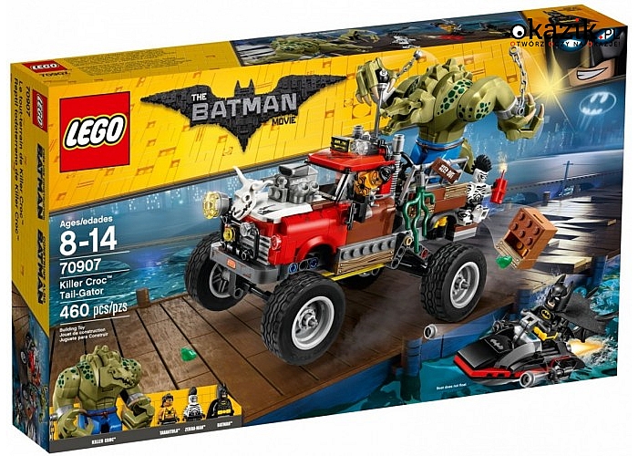 Batman Pojazd Killer Croca od LEGO. W zestawie także 3 mini figurki z bronią i figurka nietoperza