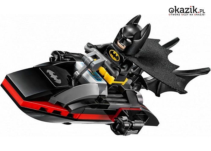 Batman Pojazd Killer Croca od LEGO. W zestawie także 3 mini figurki z bronią i figurka nietoperza