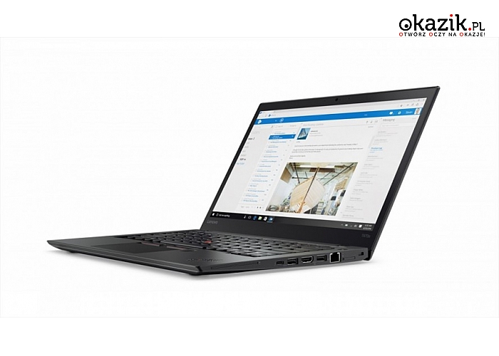 Lenovo: ThinkPad T470s 20HF0000PB W10Pro i5-7200U/8GB/256GB/HD620/3C+3C/14.0" FHD Blk/ 3YRS OS