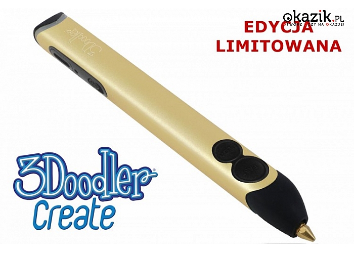 3DOODLER: CREATE -  Długopis 3D, Ręczna drukarka 3D  EDYCJA LIMITOWANA! Butterscotch