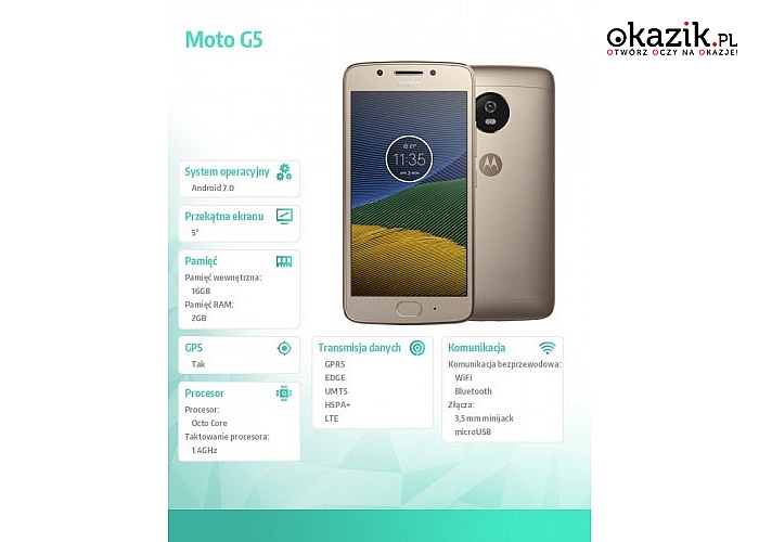 Motorola: Moto G5 Gen DS. Fine Gold 2/16GB
