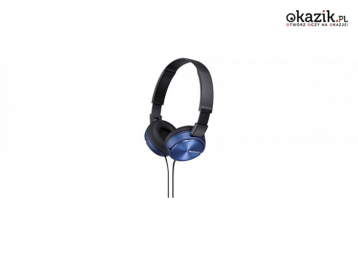 Sony: Słuchawki handsfree, mikrofon MDR-ZX310AP Blue