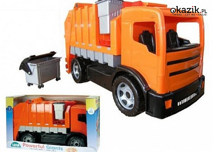 Śmieciarka Mercedes Garbage Truck, model ACTROS 72x38x67.5 cm o maksymalnym obciążeniu do 100 kg!