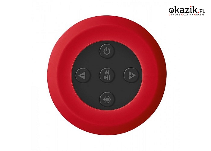 Trust: Dixxo Go Bezprzewodowy głośnik ze światłami Bluetooth - czerwony
