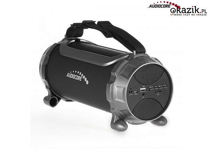 Audiocore: Głośnik bazooka AC890 bluetooth microSD czarny