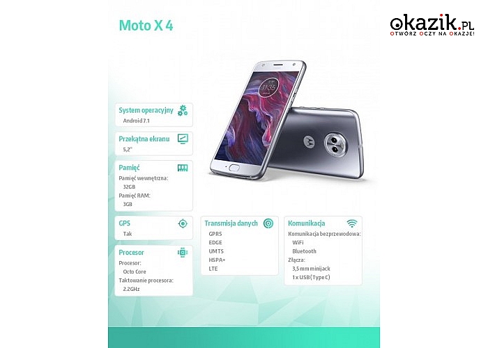 Motorola: Moto X 4 Gen Blue Dual SIM