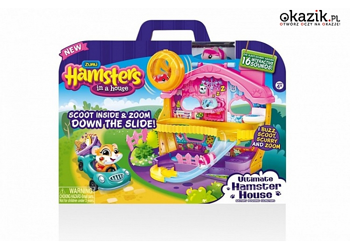 Formatex: Hamster in a House, Zestaw Hamster House, Interaktywny domek z chomikiem i akcesoria