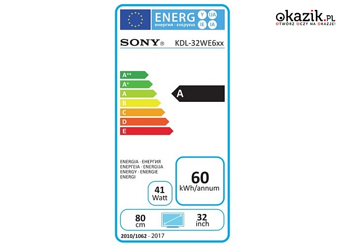 Sony: 32" LED KDL-32WE615B