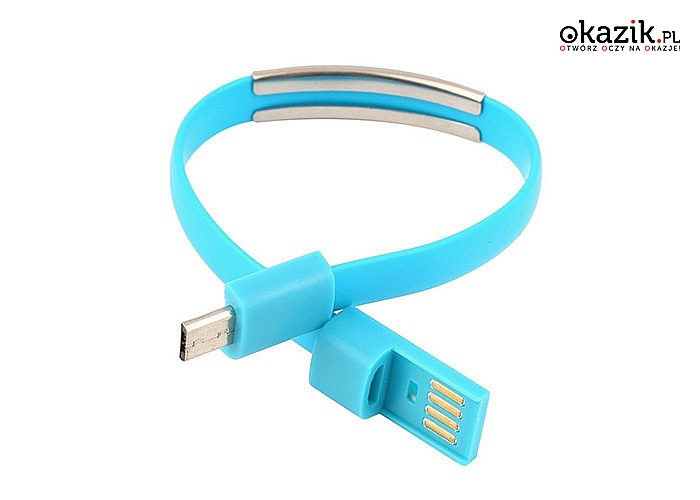 Kabel Micro USB w stylu bransoletki! Doskonały dla osób ceniących sobie praktyczne i funkcjonalne rozwiązania!