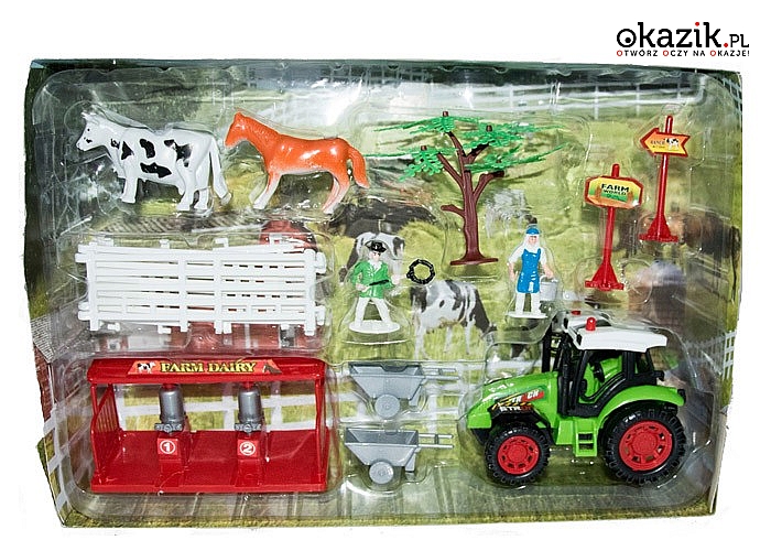 ZABAWA W FARMĘ! Zestaw zabawek gospodarstwa rolnego z zwierzętami, gospodarzami, zagrodą i innymi