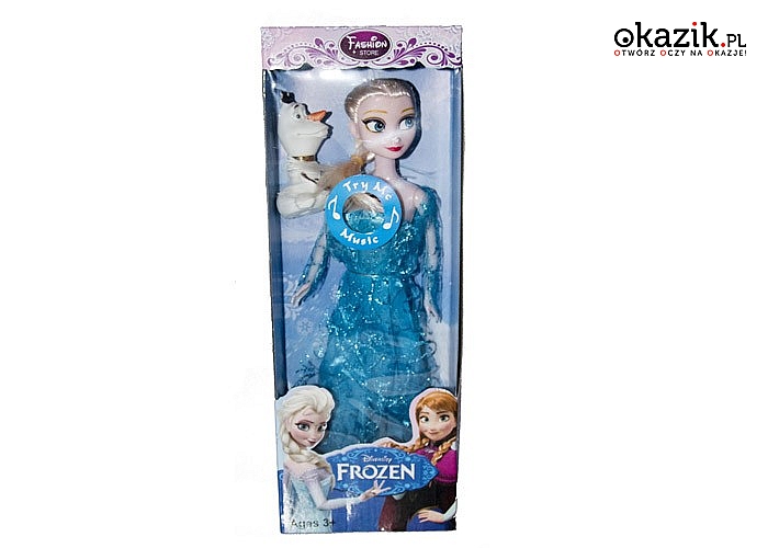 Wspaniałe zabawki wzorowane na postaciach z kultowej bajki Kraina Lodu! Elsa lub Anna!