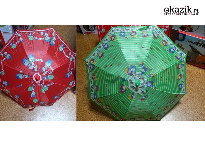 Dziecięca parasolka w wesołych kolorach – ochroni przed każdym deszczem