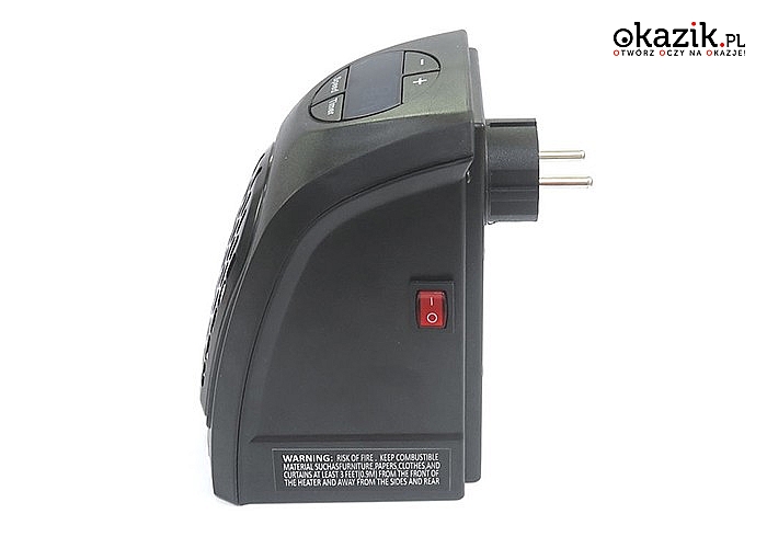 MINI GRZEJNIK ELEKTRYCZNY Heater 350W z regulowanym termostatem od 15 do 32°C i cyfrowym wyświetlaczem LED