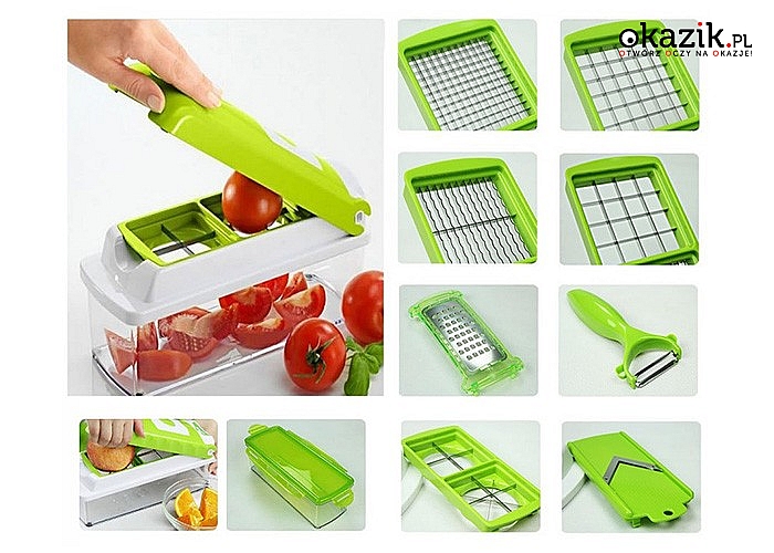 Szatkownica Nicer Dicer Plus wielofunkcyjne urządzenie do warzyw i owoców ułatwiające pracę w kuchni