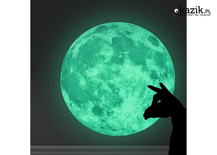 Spędzaj każdy wieczór w romantycznym blasku księżyca w pełni za sprawą fluorescencyjnej naklejki