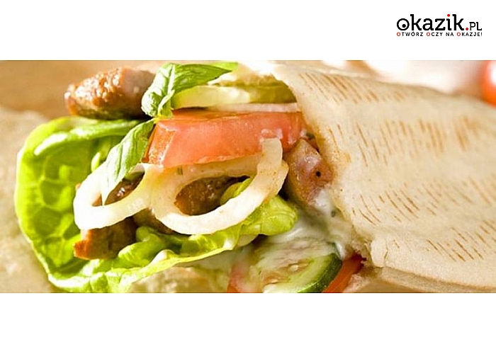 5 zł zamiast 10 zł za MEGA KEBAB tradycyjny z baraniny...