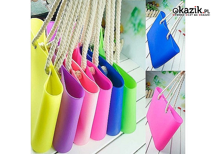 Gumowa torba damska typu „Jelly Bag”: wiele kolorów do wyboru