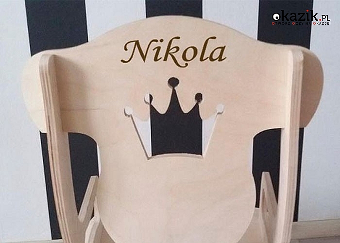 Bujane krzesełko dla dziecka. Możliwość wygrawerowania imienia!