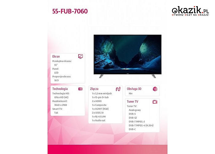 Finlux: 55'' LED  55-FUB-7060