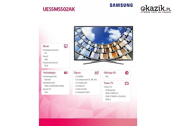 Samsung: 55'' TV FHD LED   UE55M5502