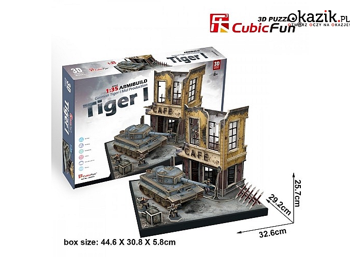 Cubicfun: Puzzle 3D Czołg German Tiger 258 elementów