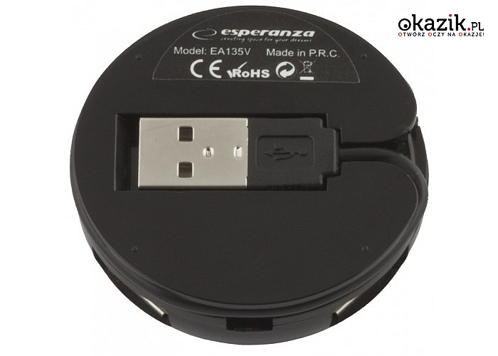 Esperanza: HUB 4 PORTY USB 2.0 YOYO FIOLETOWY EA135V
