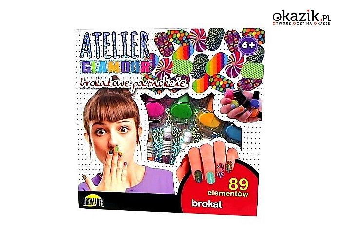 Dromader: Atelier Glamour Brokatowe paznokcie