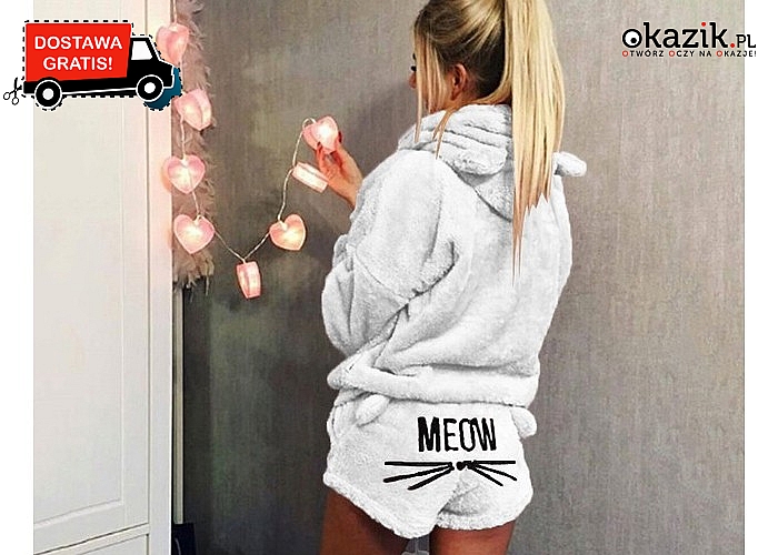 Milutki dres damski „Meow” stylowy i seksowny strój dla kobiet lubiących luz oraz wygodę