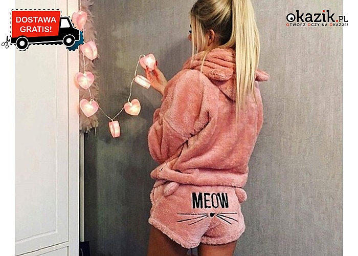 Milutki dres damski „Meow” stylowy i seksowny strój dla kobiet lubiących luz oraz wygodę