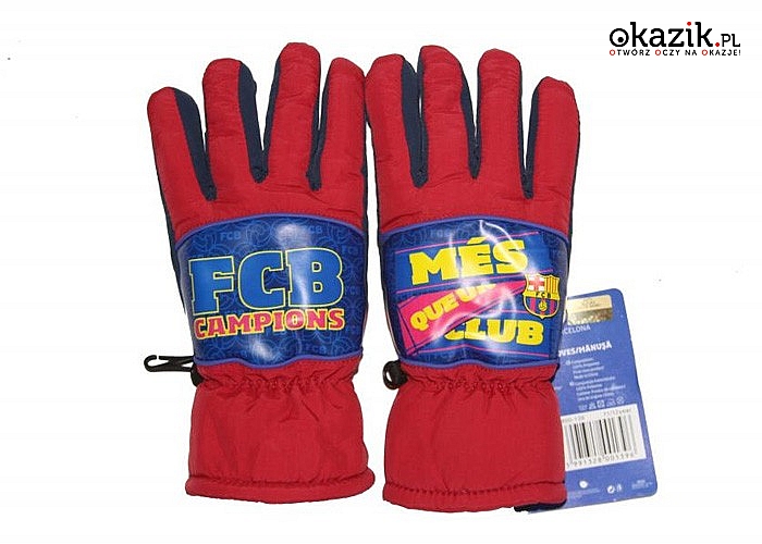 Rękawiczki zimowe dla fanów jednego z najpopularniejszych klubów FC Barcelona