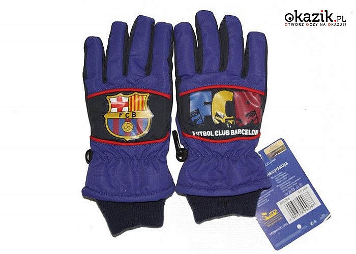 Rękawiczki zimowe dla fanów jednego z najpopularniejszych klubów FC Barcelona