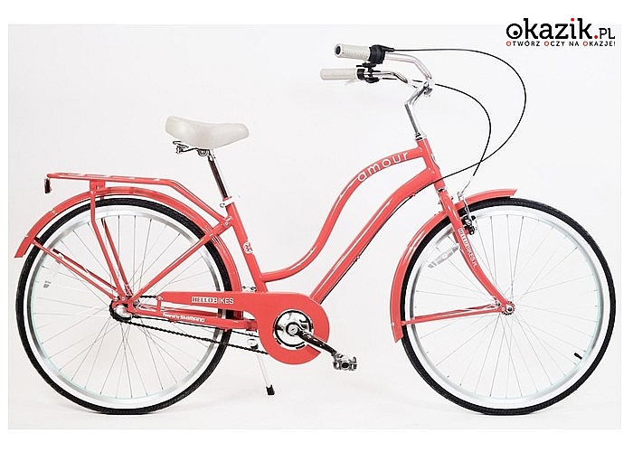 Miejskie rowery damskie typu AMOR: wygodne i stylowe. Dwa kolory do wyboru, koła 26”