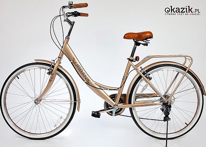 Niezwykle wygodny rower miejski URBAN. Idealny na damskie przejażdżki. Cztery kolory do wyboru, koła 26”