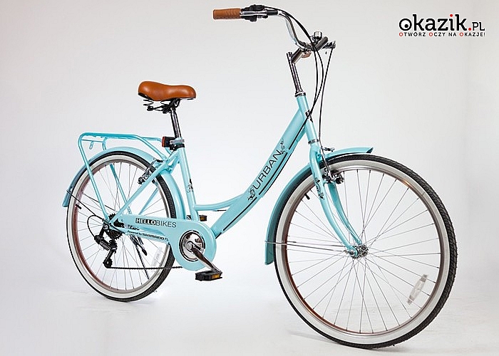 Niezwykle wygodny rower miejski URBAN. Idealny na damskie przejażdżki. Cztery kolory do wyboru, koła 26”