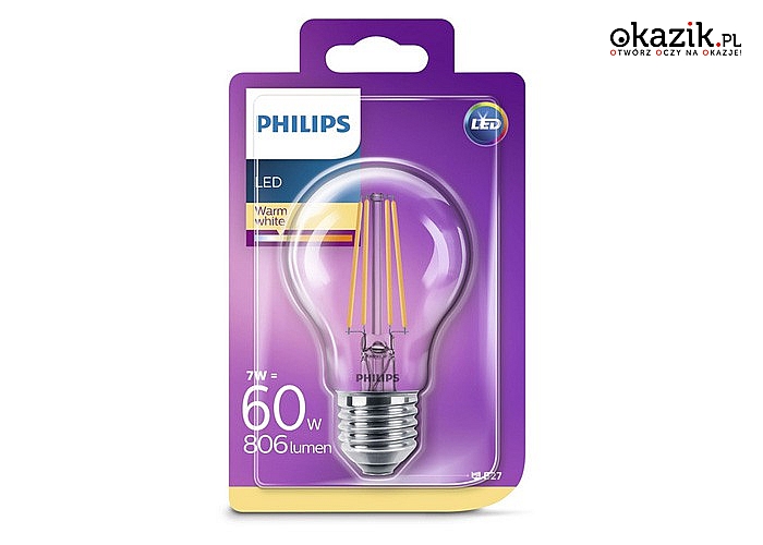 Żarówka dekoracyjna Philips Filament LED wyjątkowy design w stylu vintage