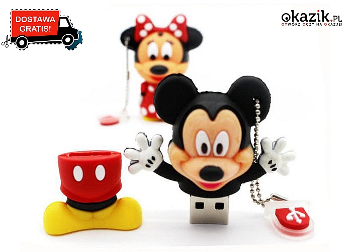 Pendrive SHANDIAN 32 GB. Oryginalny kształt Mickey i Minnie Mouse