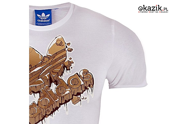 T-shirt Adidas Stone Age! Bawełniana koszulka niemieckiej marki Adidas w efektowną aplikacją przodzie!