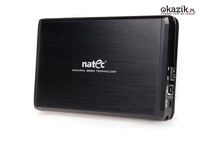 NATEC: Obudowa HDD 3.5'' RHINO USB 3.0 (Sata) Aluminium