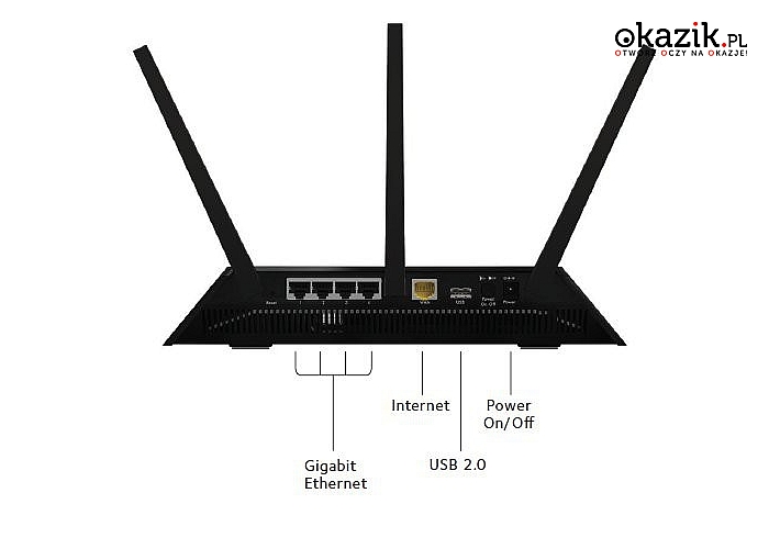 Netgear: R7000-100PES Router WiFi AC(600+1300) 1xWAN 4LAN Dual-Band